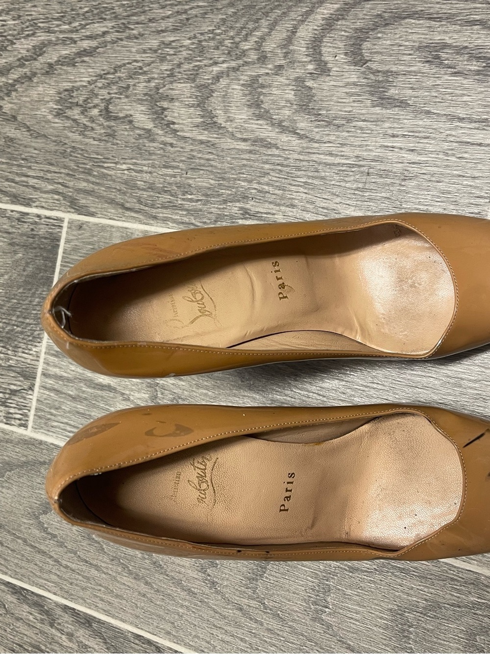 Christian Louboutin Caramel Leather Ballet Flats